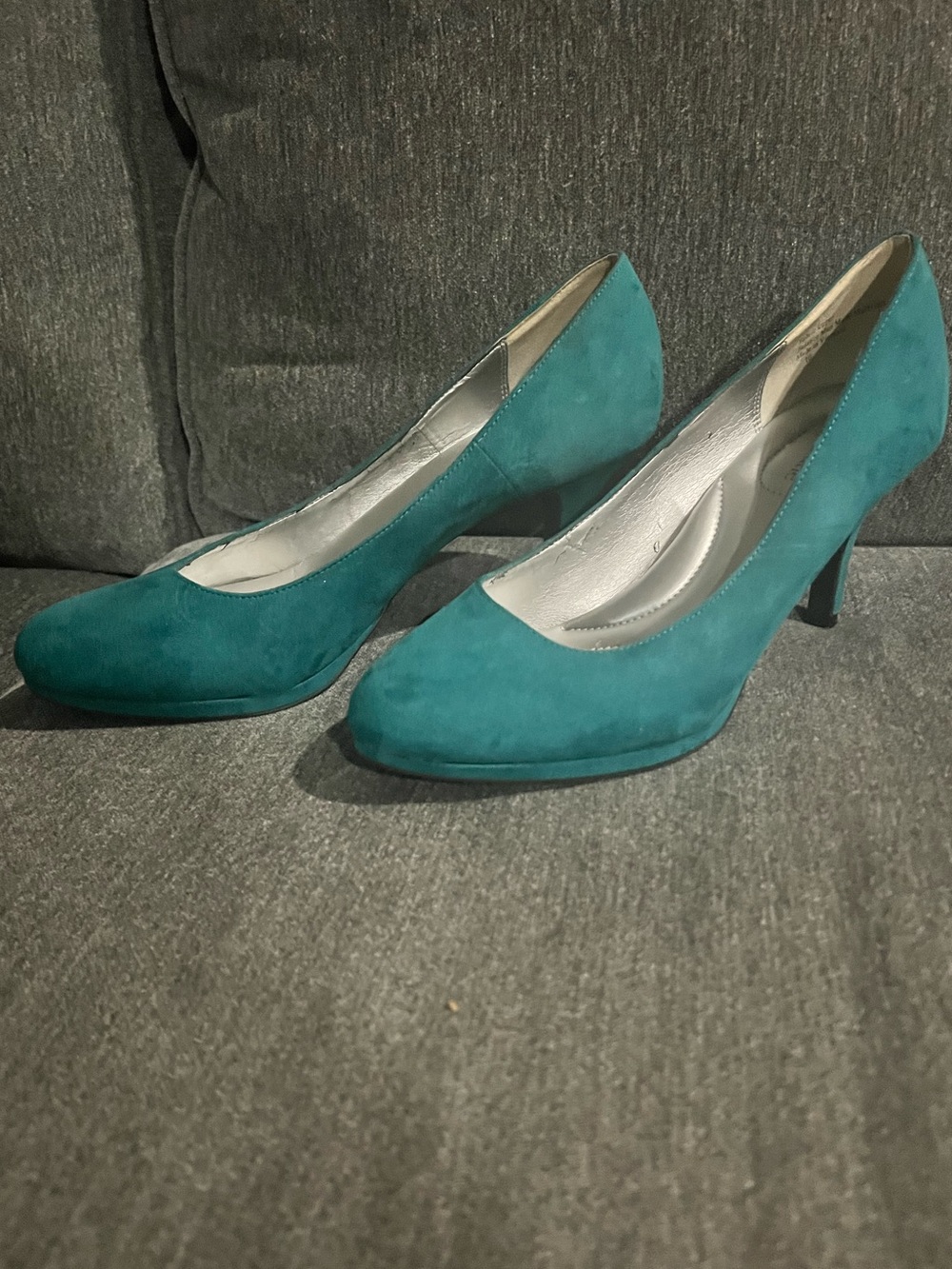 Kelly & Katie Teal Suede Pumps - Women's Dress Heels